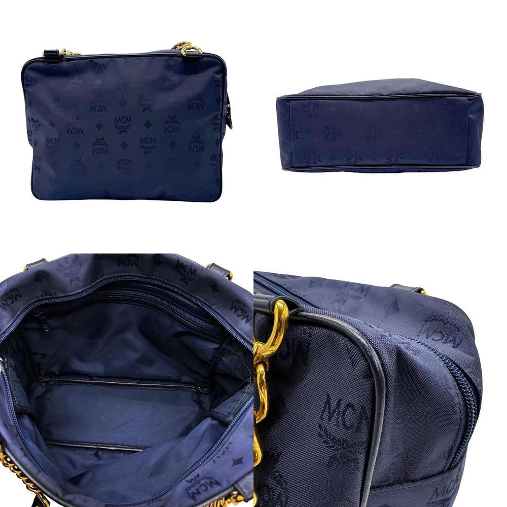 MCM Shoulder Bag Navy Blue - Picture 3 of 5
